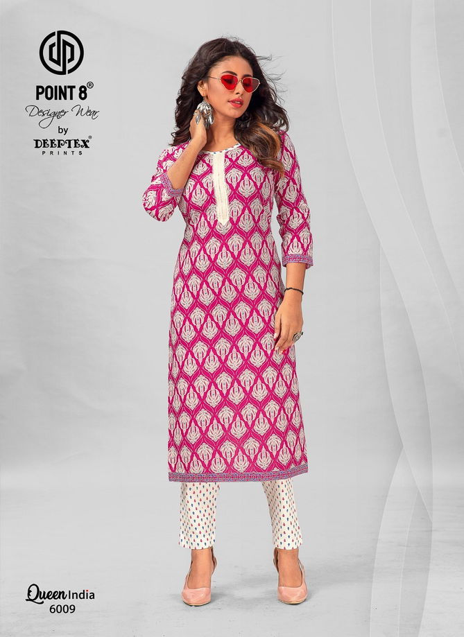 Deeptex Queen India Vol 6 Cotton Kurti With Bottom Catalog